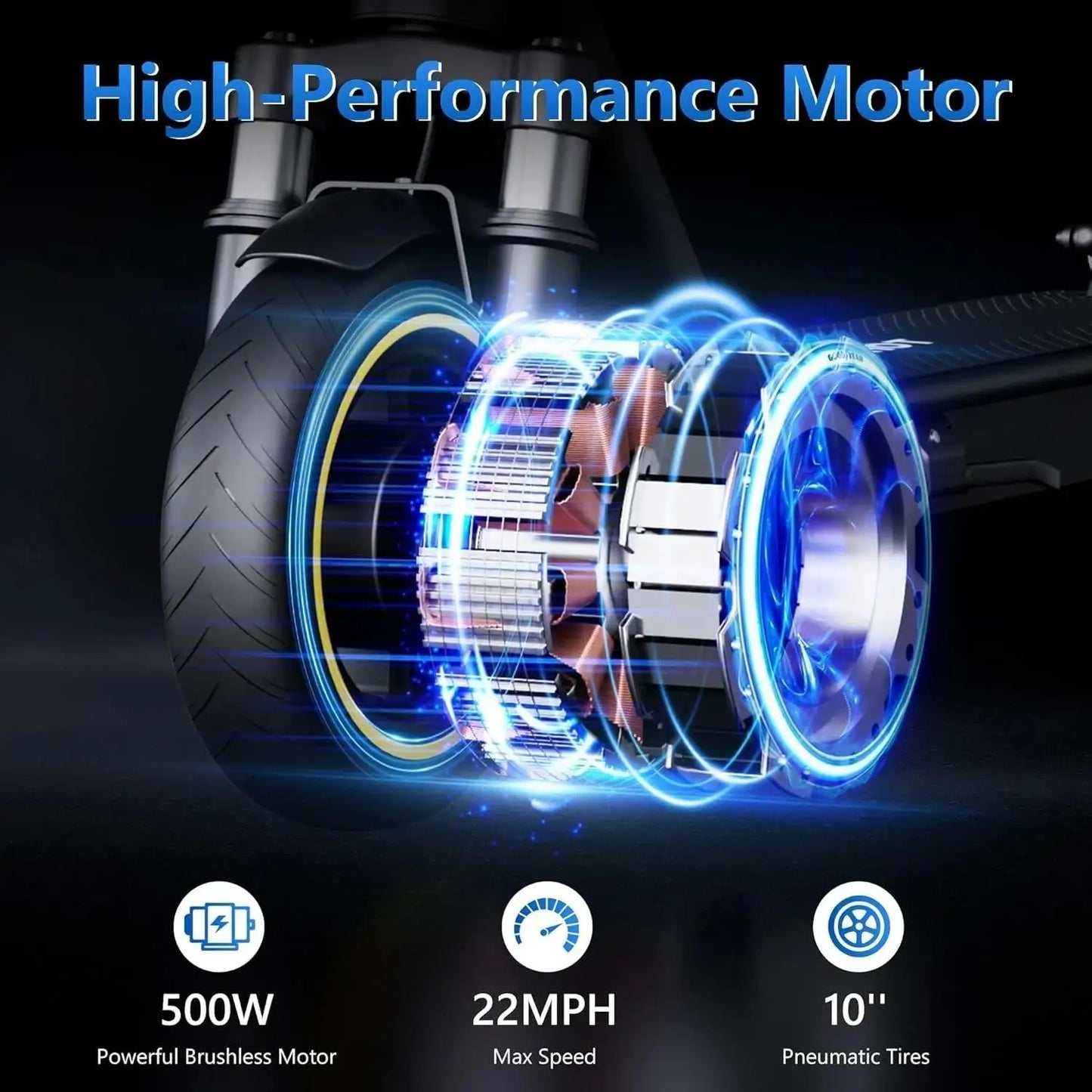 AOVOPRO ESMAX Electric Scooter 500W 22mph Folding Shock Absorbing