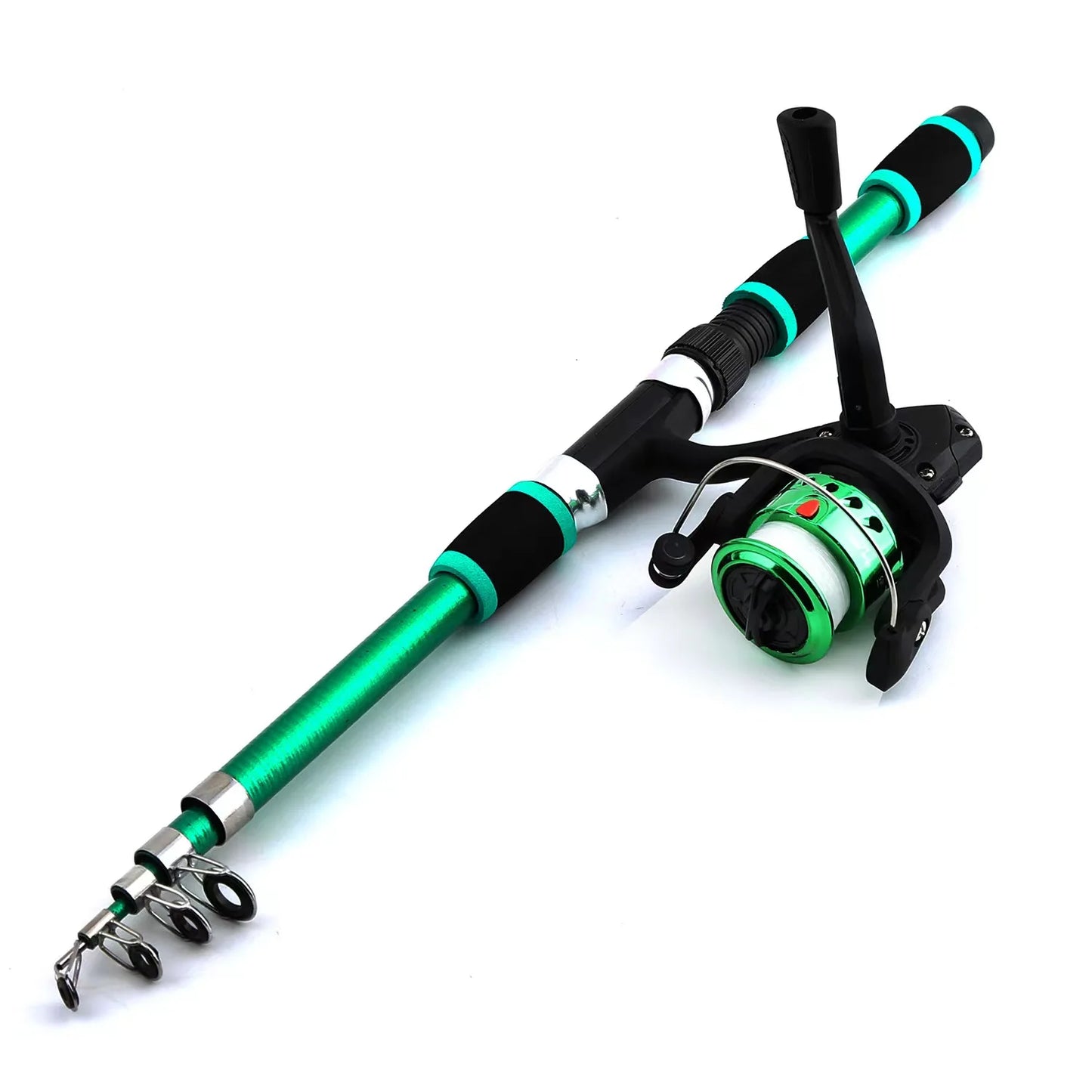 Telescopic Fishing Rod and Spinning Reel Kit for Ocean Angling