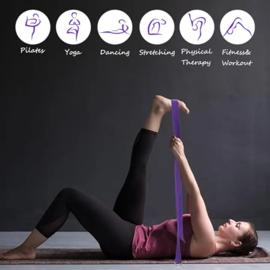 Yoga Blocks And Straps Set Non Slip EVA Foam Metal D Ring