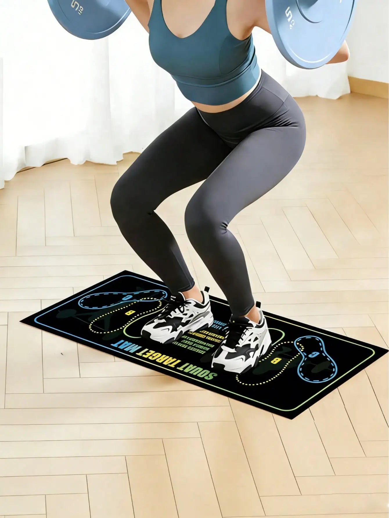 Silicone Non Slip Yoga Mat For Home Workouts And Squat Training