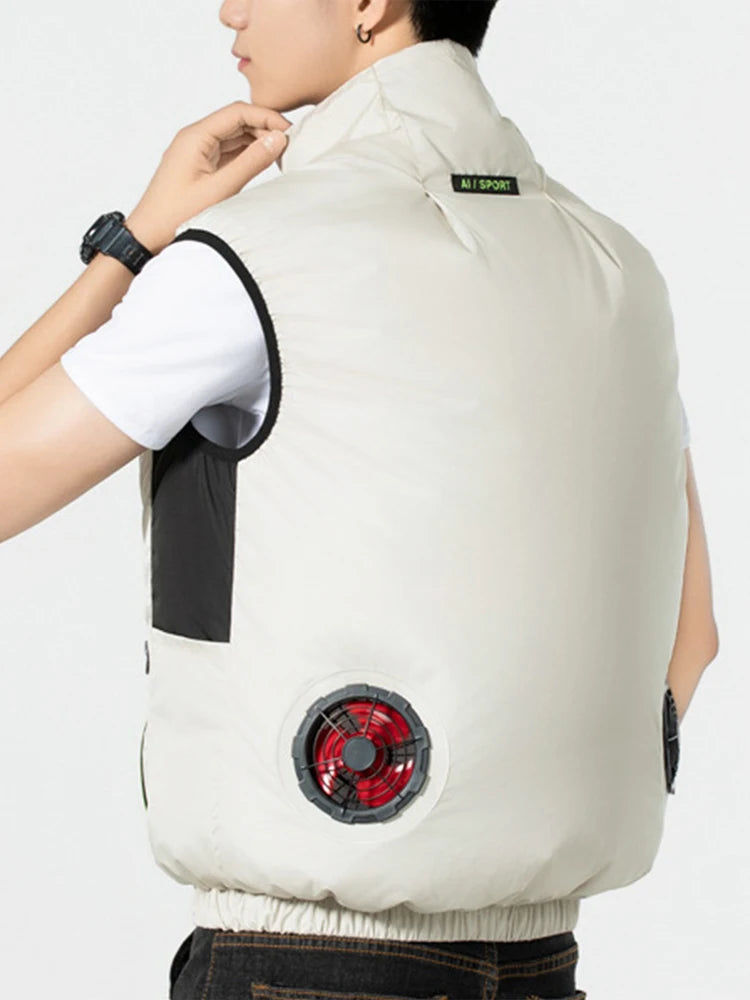 ShineTrip Ice Fan Vest Wearable Cooling Vest For Hot Weather