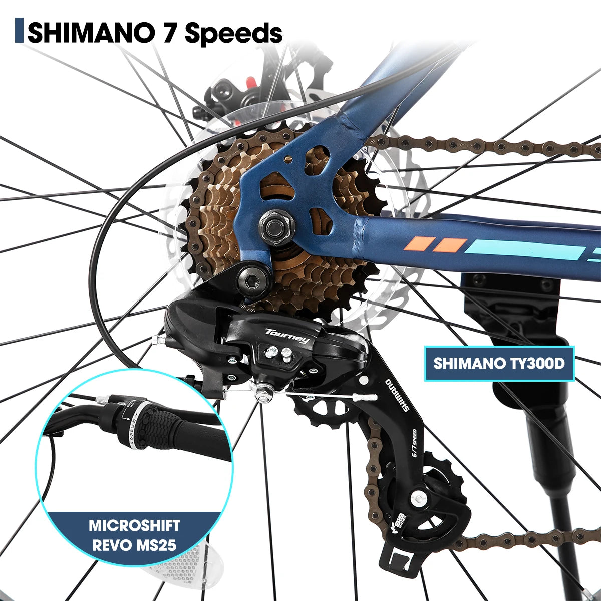 Hiland Kids Fat Tire Mountain Bike With Shimano Disc Brakes