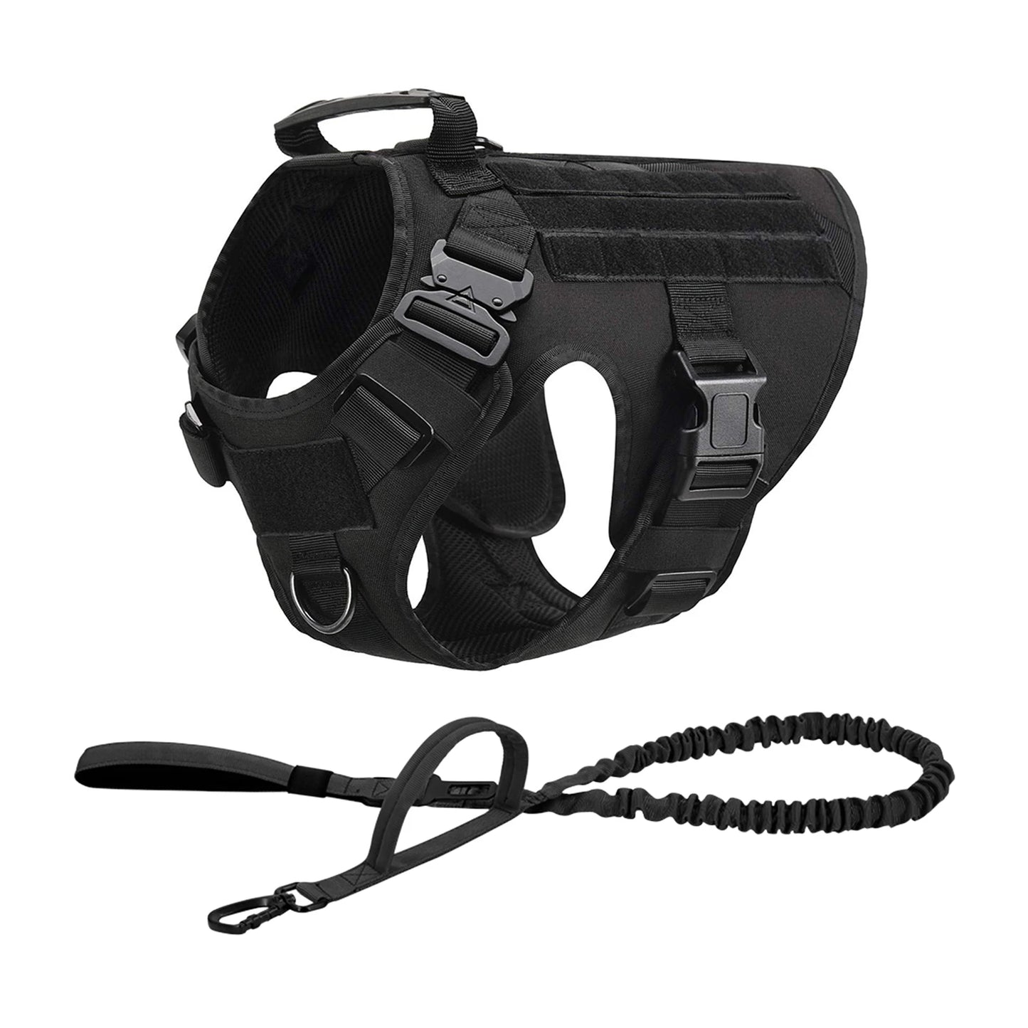 PETRAVEL Tactical Dog Harness Leash Molle Pouches