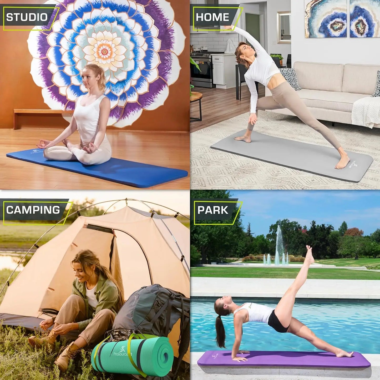 Non-Slip Ultra-Comfort NBR Yoga Mat With Carrying Strap