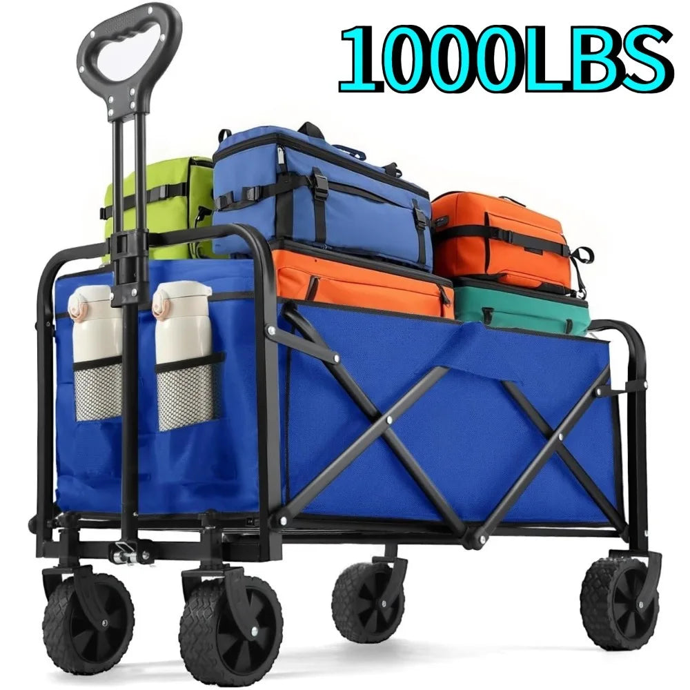 Collapsible Wagon Cart With All Terrain Wheels For Beach Camping