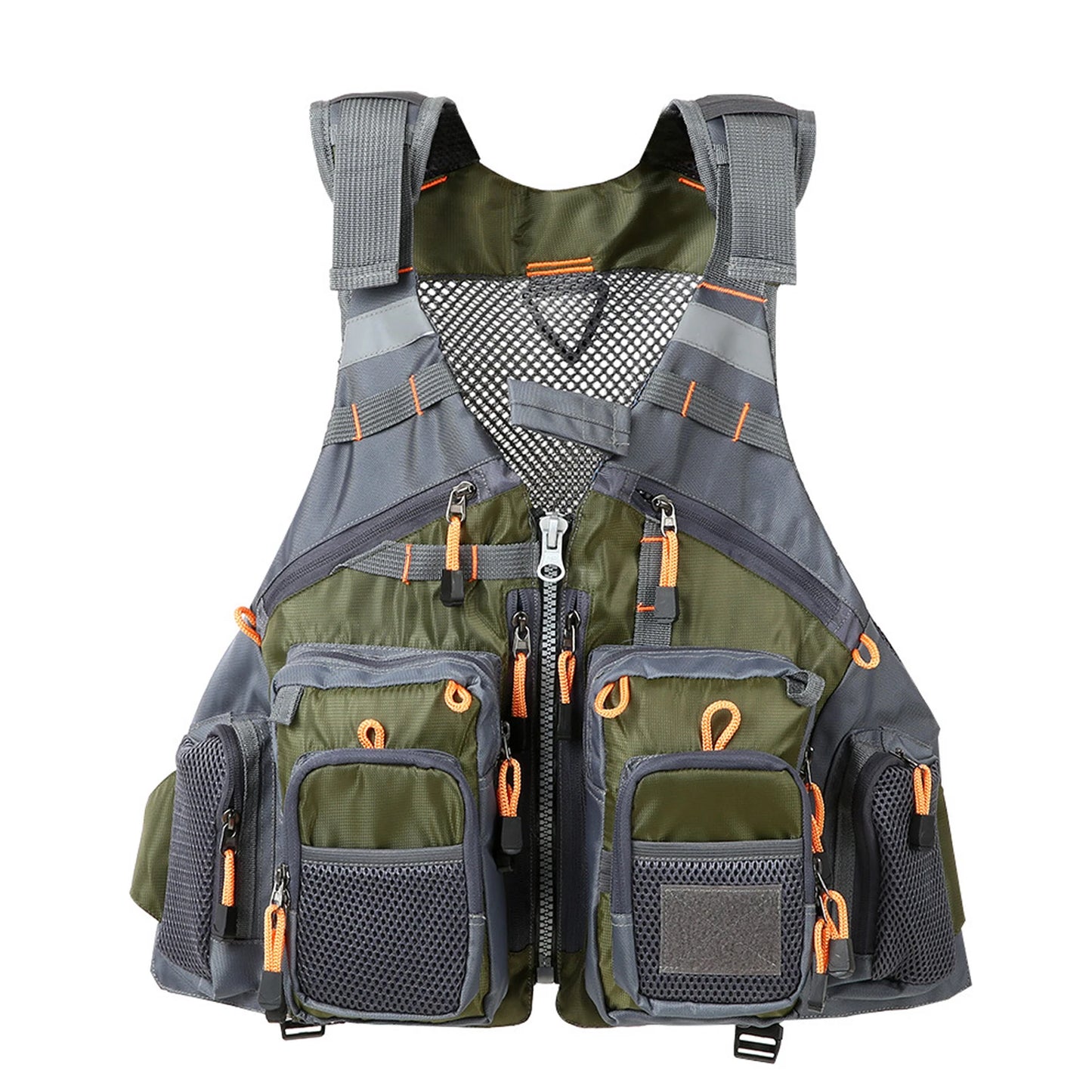 Fishing Vest With Adjustable Straps Quick-Dry Mesh And Multiple Pockets