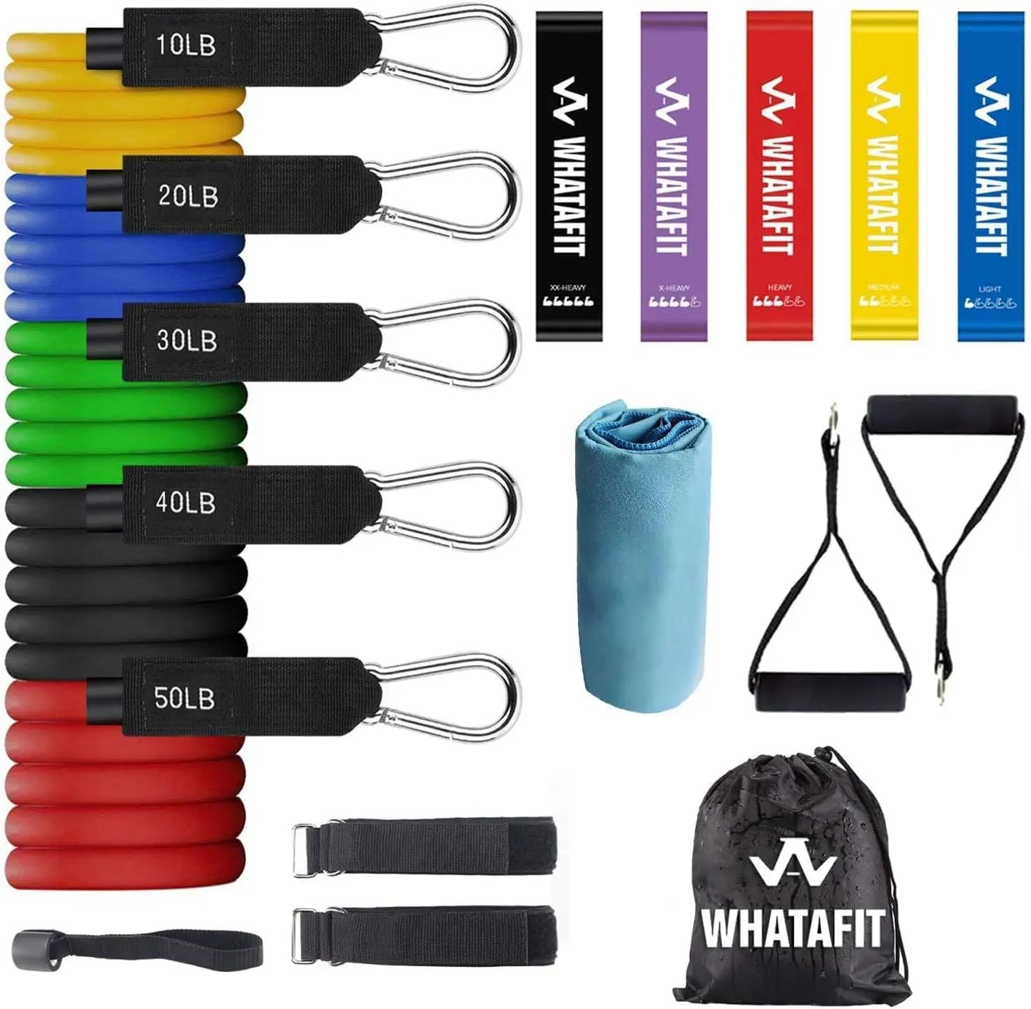 Resistance Bands Kit With Handles And Door Anchor For Strength Training
