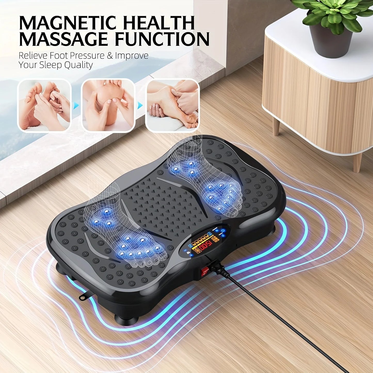 ATMDOG Magnetic Vibration Plate Exercise Machine 200 Speeds 330lb Capacity