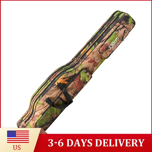 Fishing Pole Storage Bag Waterproof Oxford Case For Travel Use