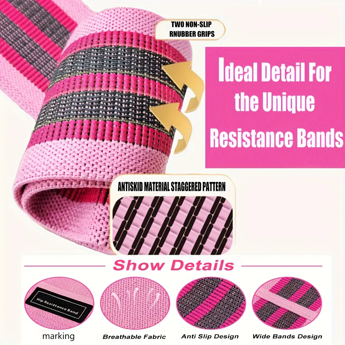 Fabric Resistance Bands For Workout Pilates Strength Training