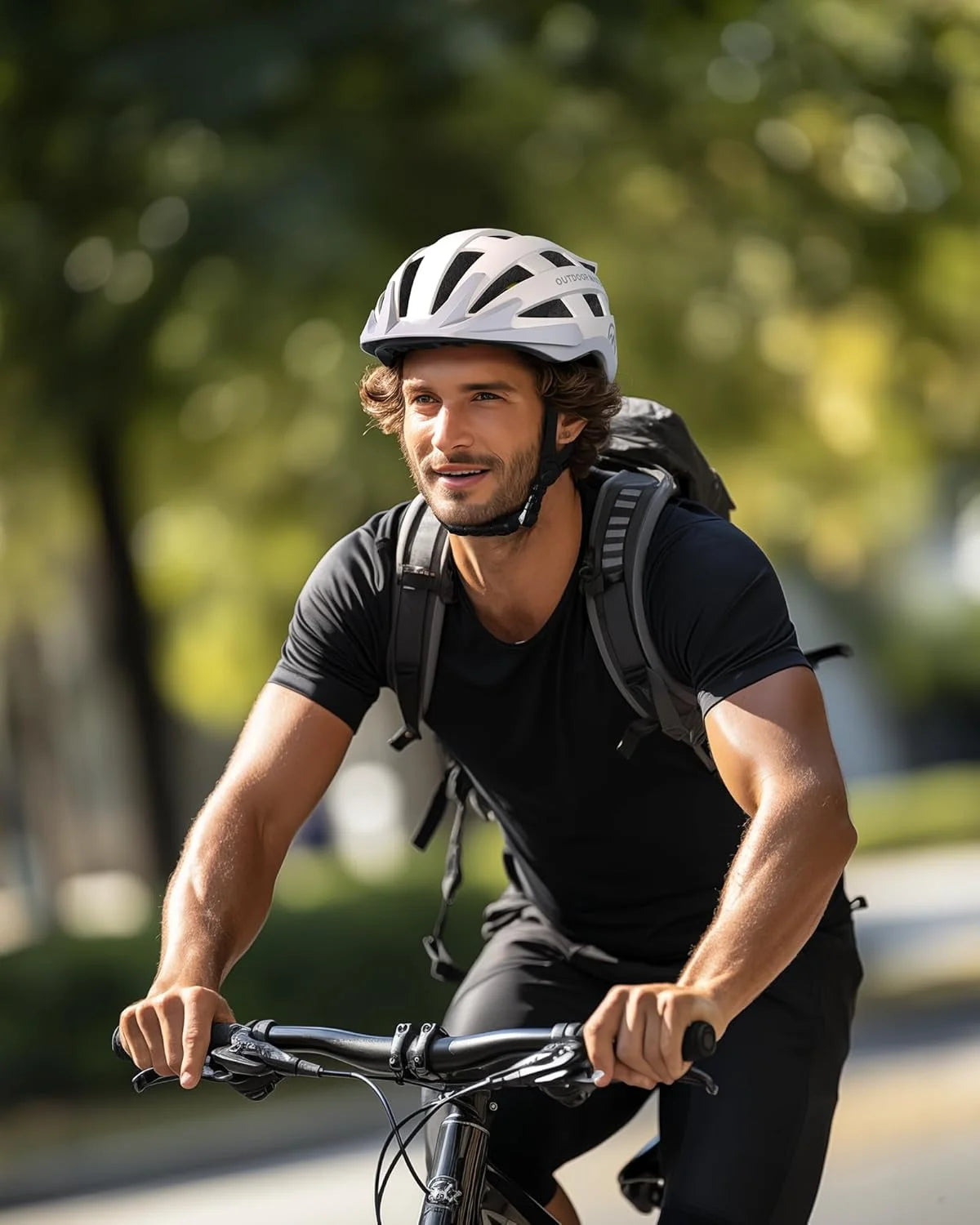 OutdoorMaster MIPS Bike Helmet With Rechargeable LED Taillight