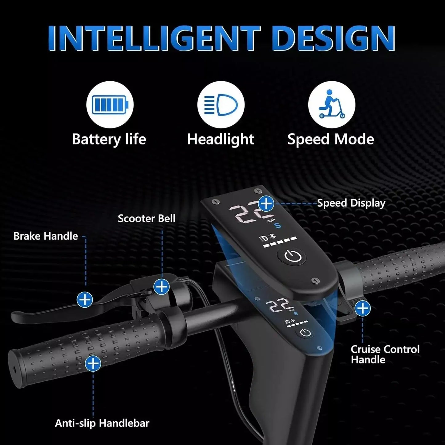 AOVOPRO ESMAX Electric Scooter 500W 22mph Folding Shock Absorbing