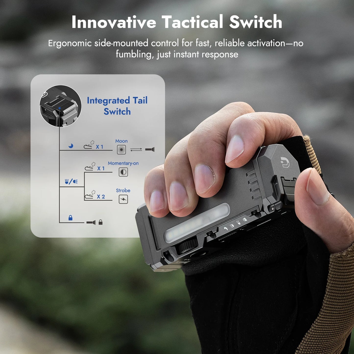 WUBEN X4 EDC Flashlight With RGB Light And Tactical Switch