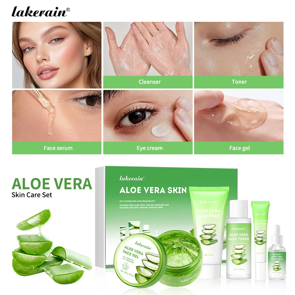 Lakerain Aloe Vera Skin Care Set Deep Hydration Kit