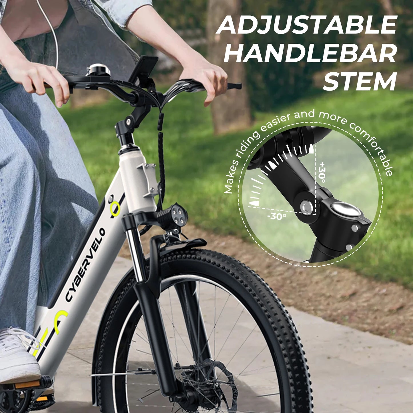CYBERVELO Urban Commute EBike 48V 1000W Peak Motor