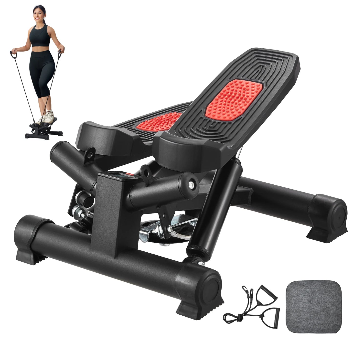 VEVOR Stair Stepper Hydraulic Resistance Bands With LCD Monitor