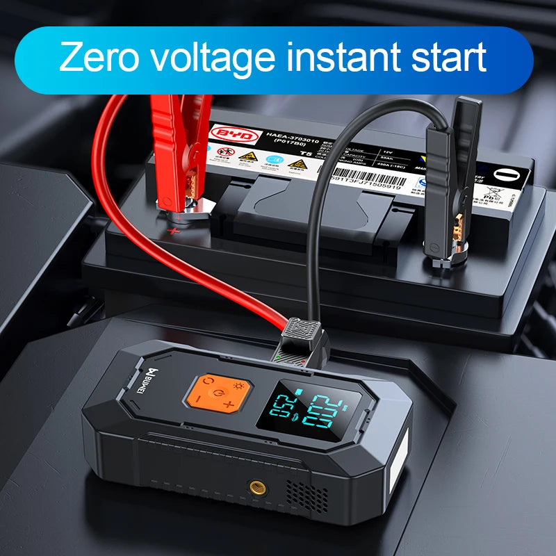 HelloLeiboo Car Jump Starter Air Pump Power Bank 4In1