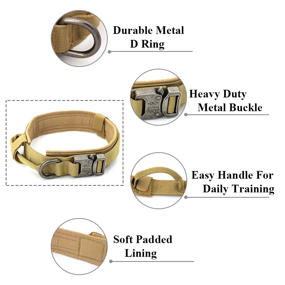 Nylon Dog Training Collar With Leash Set And Control Handle