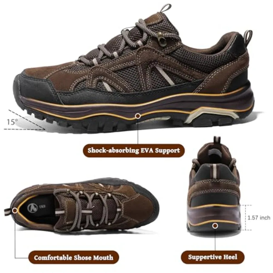 Unisex Hiking Shoes Lightweight Breathable Anti Slip Low Top Sneakers