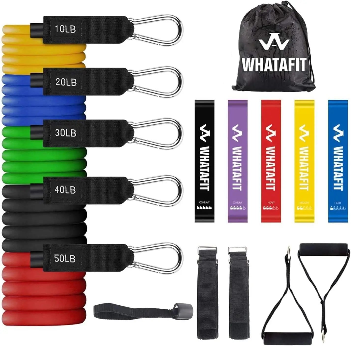 Resistance Bands Kit With Handles And Door Anchor For Strength Training