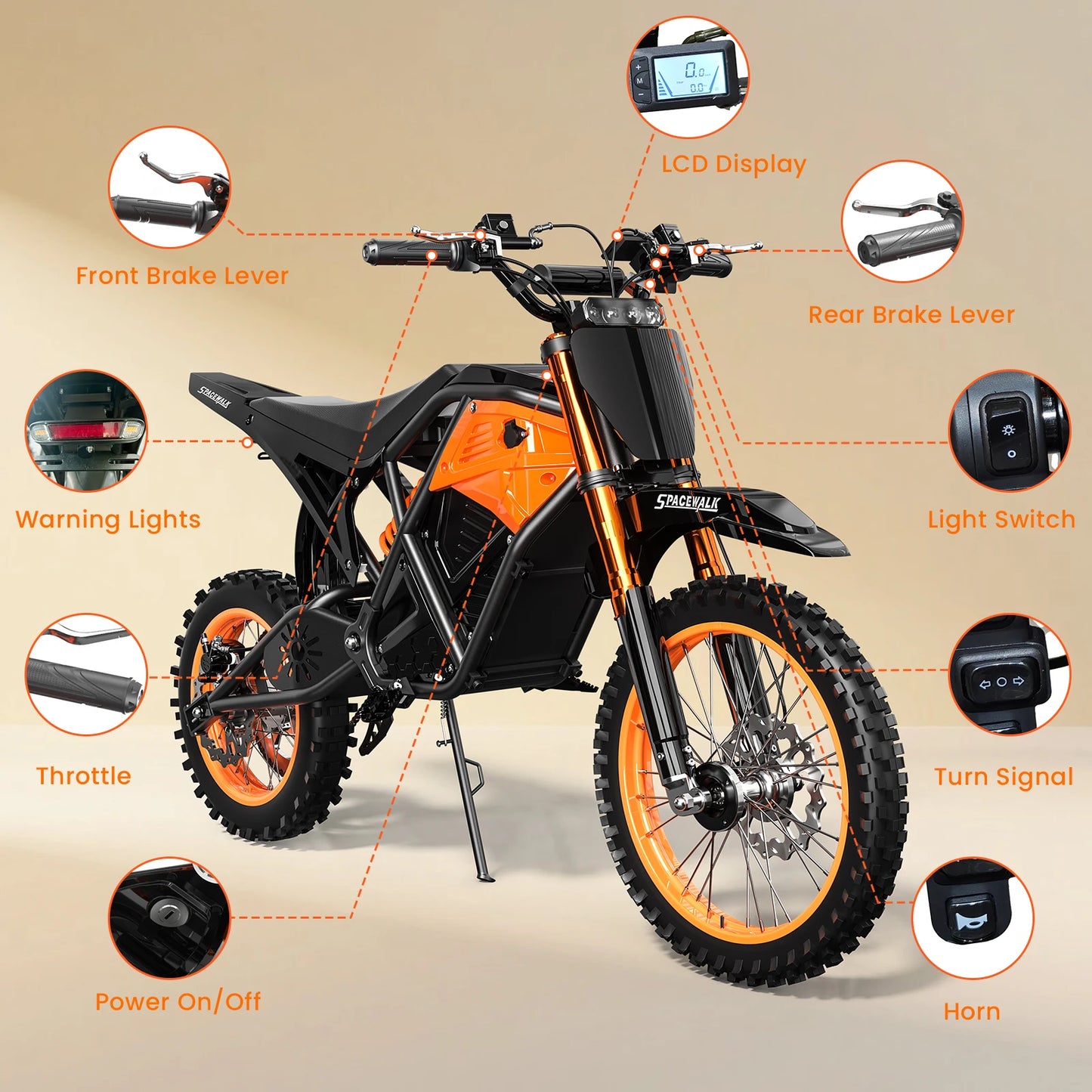 EILLEO SPACEWALK Fat Tire Electric Dirt Bike For All Riders