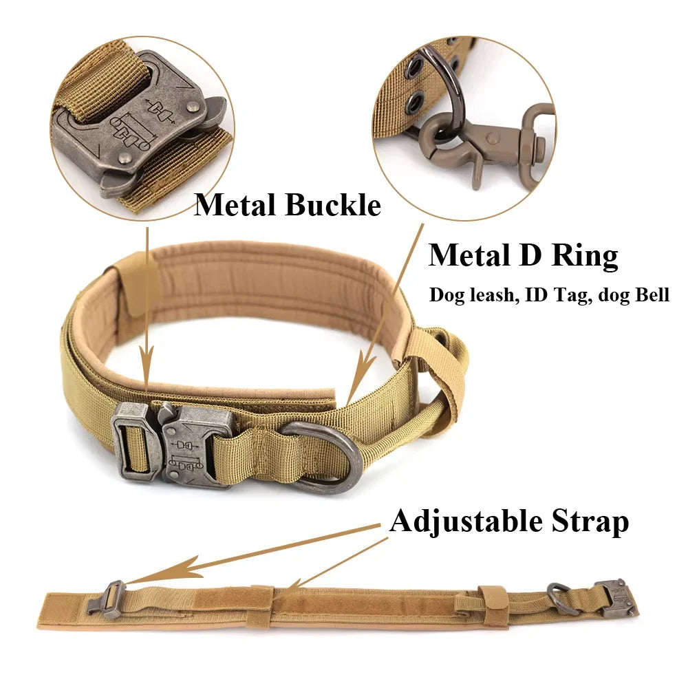 Nylon Dog Training Collar With Leash Set And Control Handle