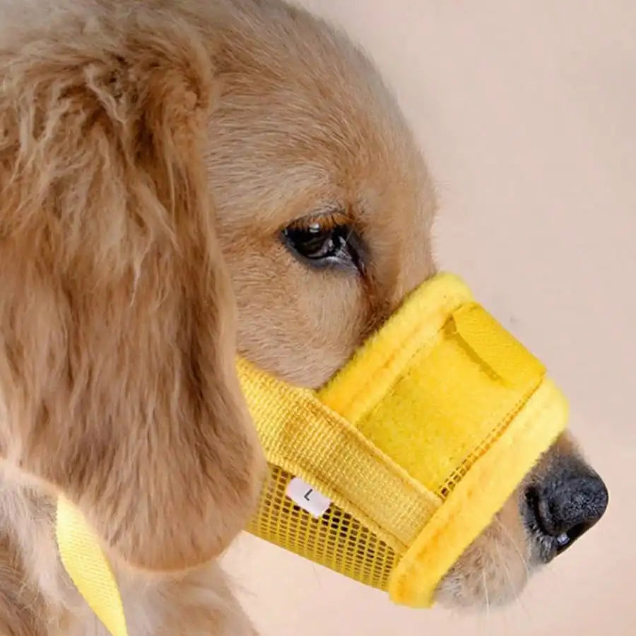 Adjustable Dog Muzzle With Breathable Mesh For Training
