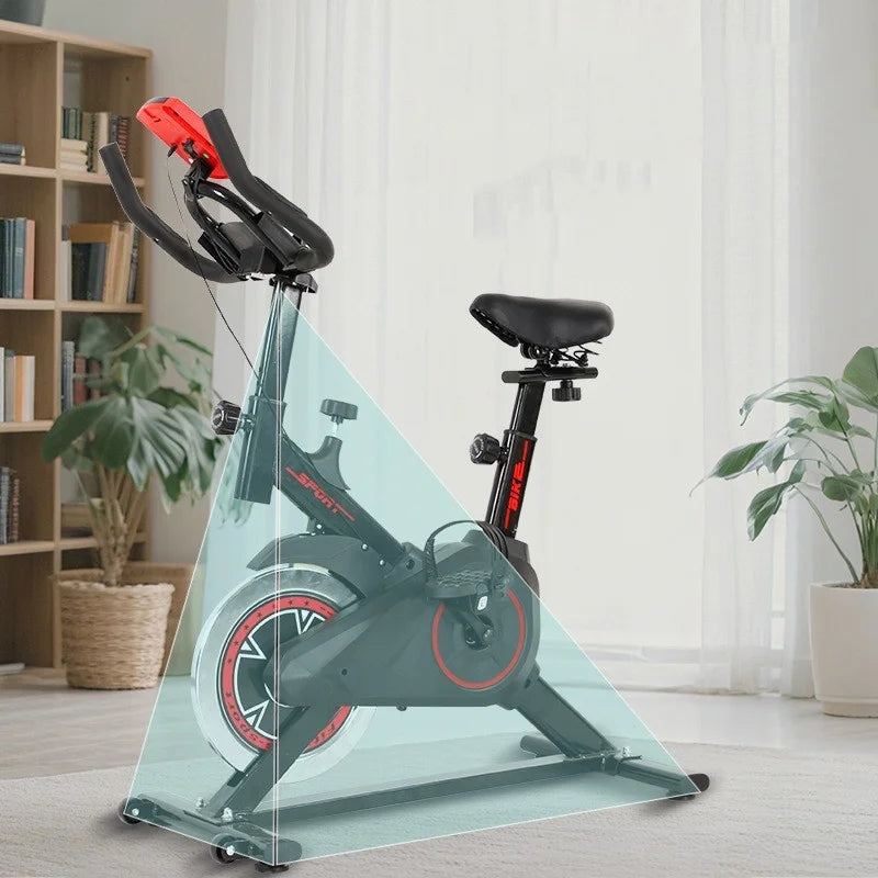 Silent Indoor Spin Bike For Cardio Training, Comfortable Seat