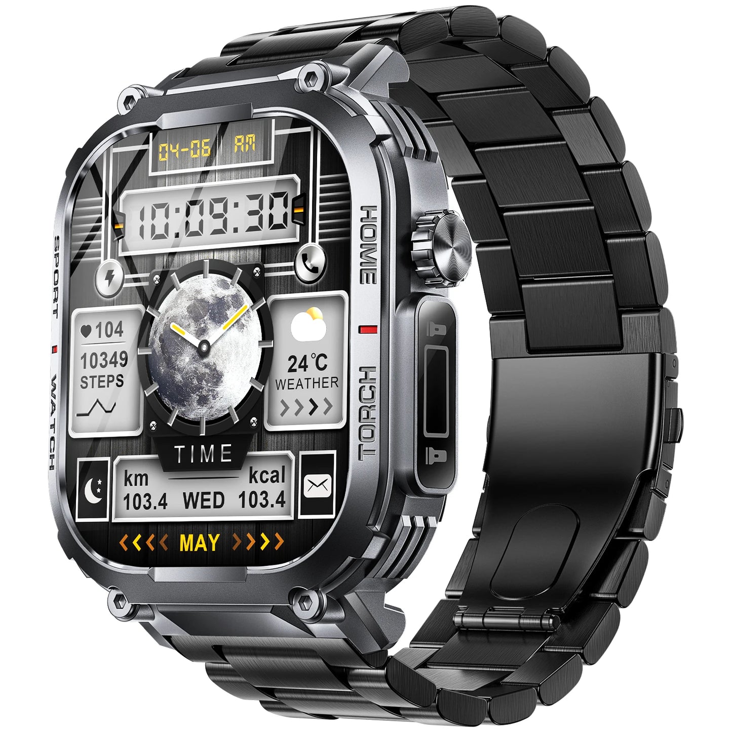 EIGIIS Smart Watch 3ATM Waterproof With Compass And Heart Rate