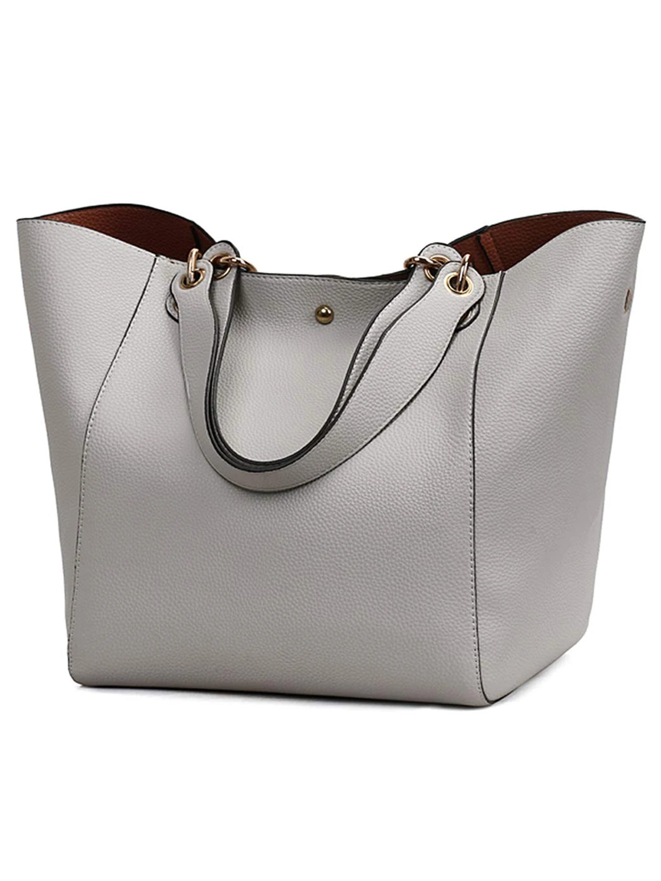 PU Leather Tote Bag For Women Waterproof Shoulder Handbag