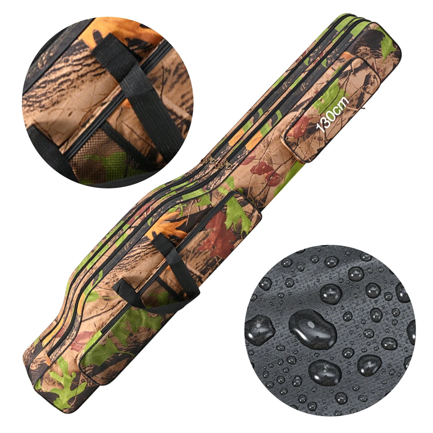 Fishing Pole Storage Bag Waterproof Oxford Case For Travel Use