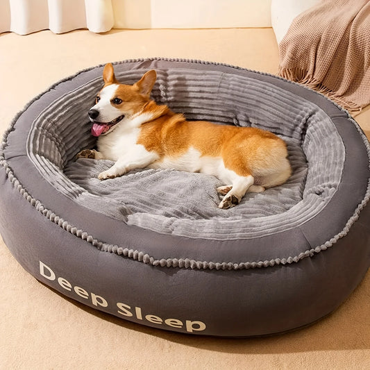 Donut Shaped Pet Bed For Dogs And Cats Washable Cushion