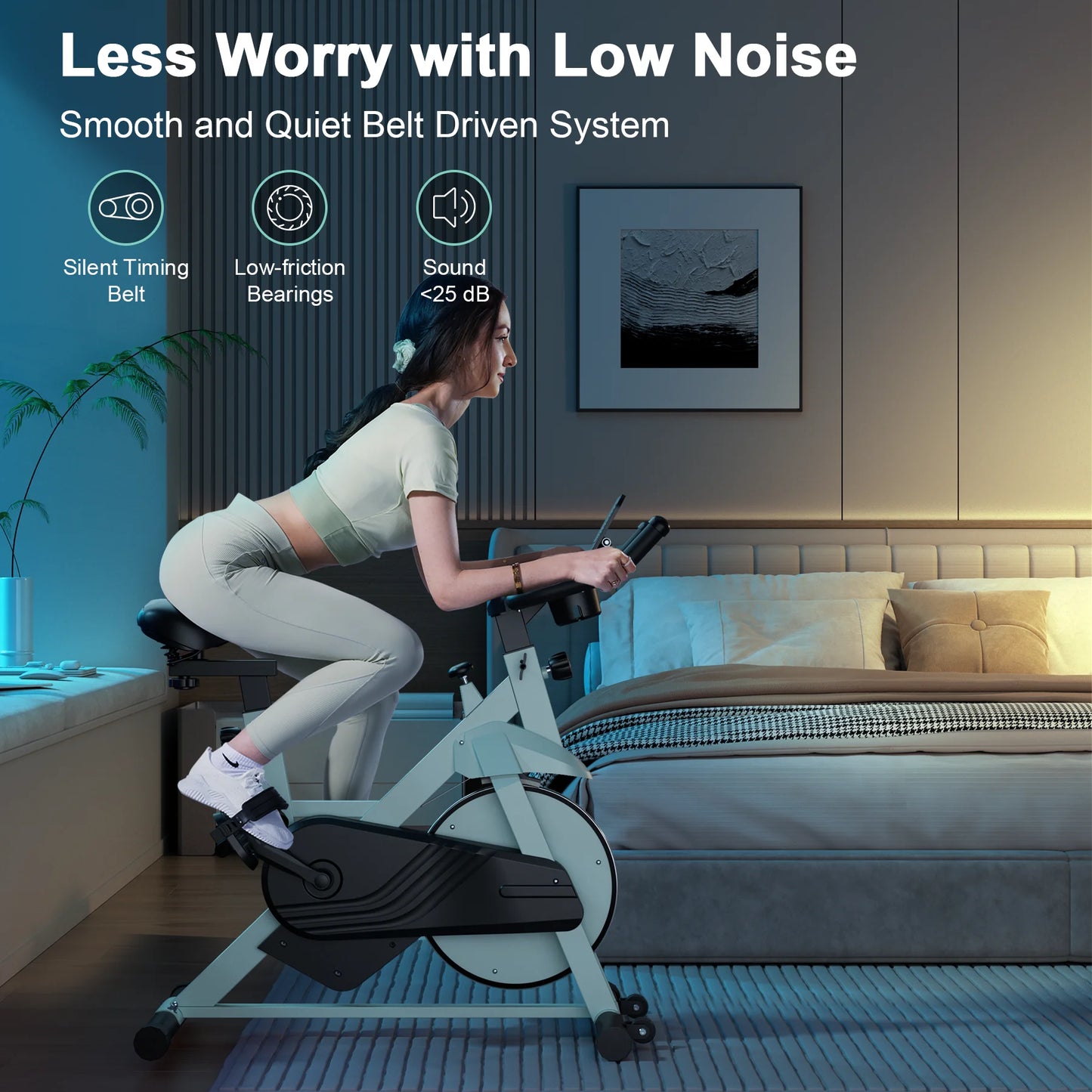 Superun Low Noise 32 Level Magnetic Resistance Exercise Bike
