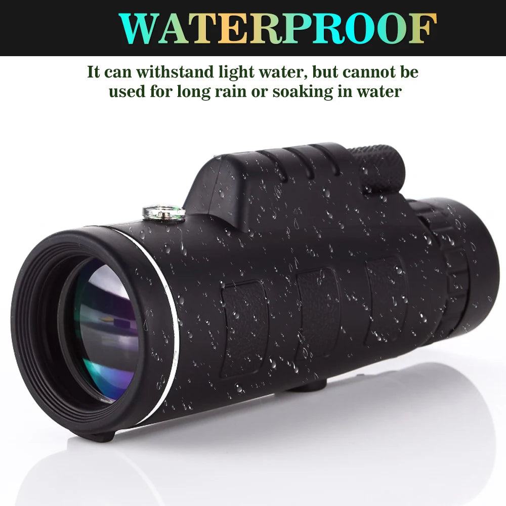 Low Light Night Vision Monocular With Phone Holder Tripod Outdoor