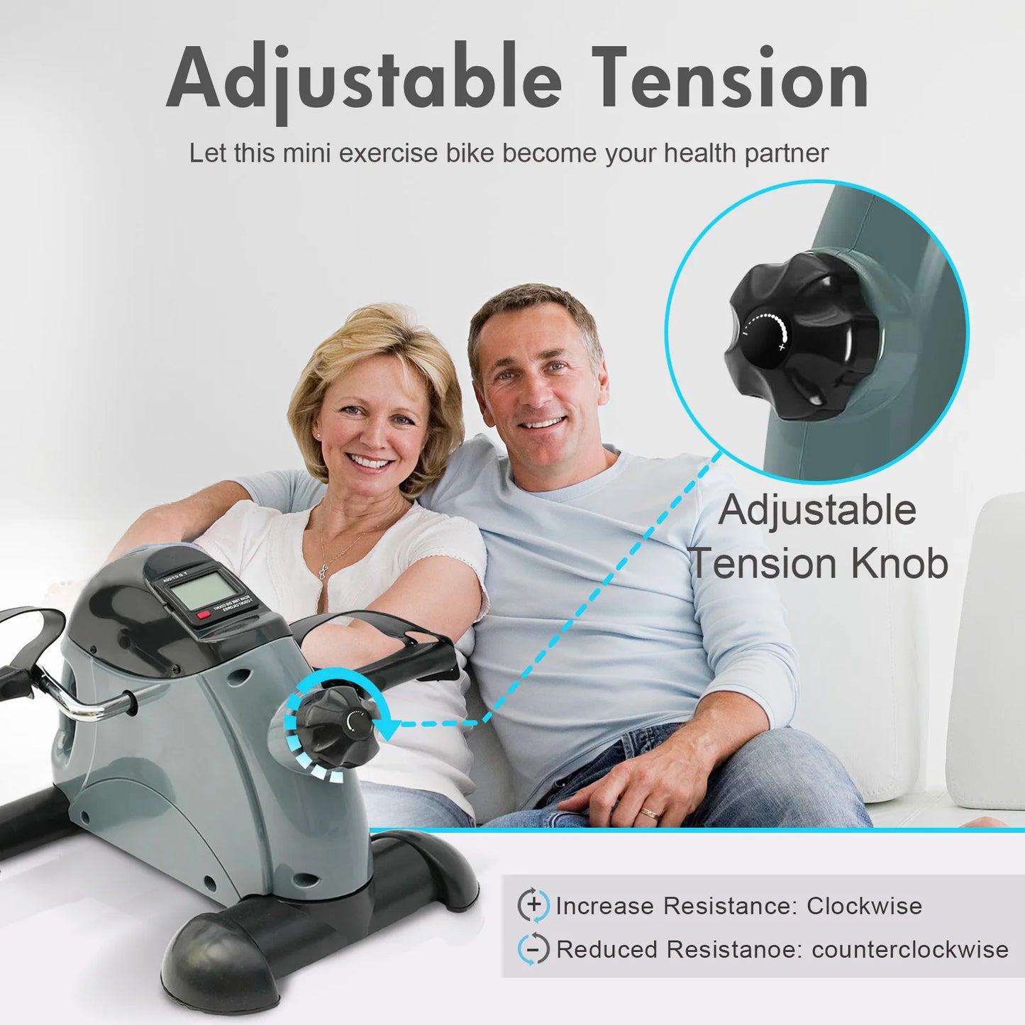 Mini Under Desk Pedal Exerciser Bike With Digital Display Screen