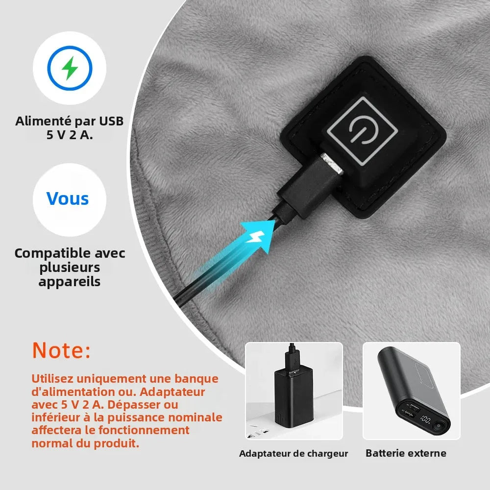 USB Charging Heating Pad for Neck, Shoulder, Back