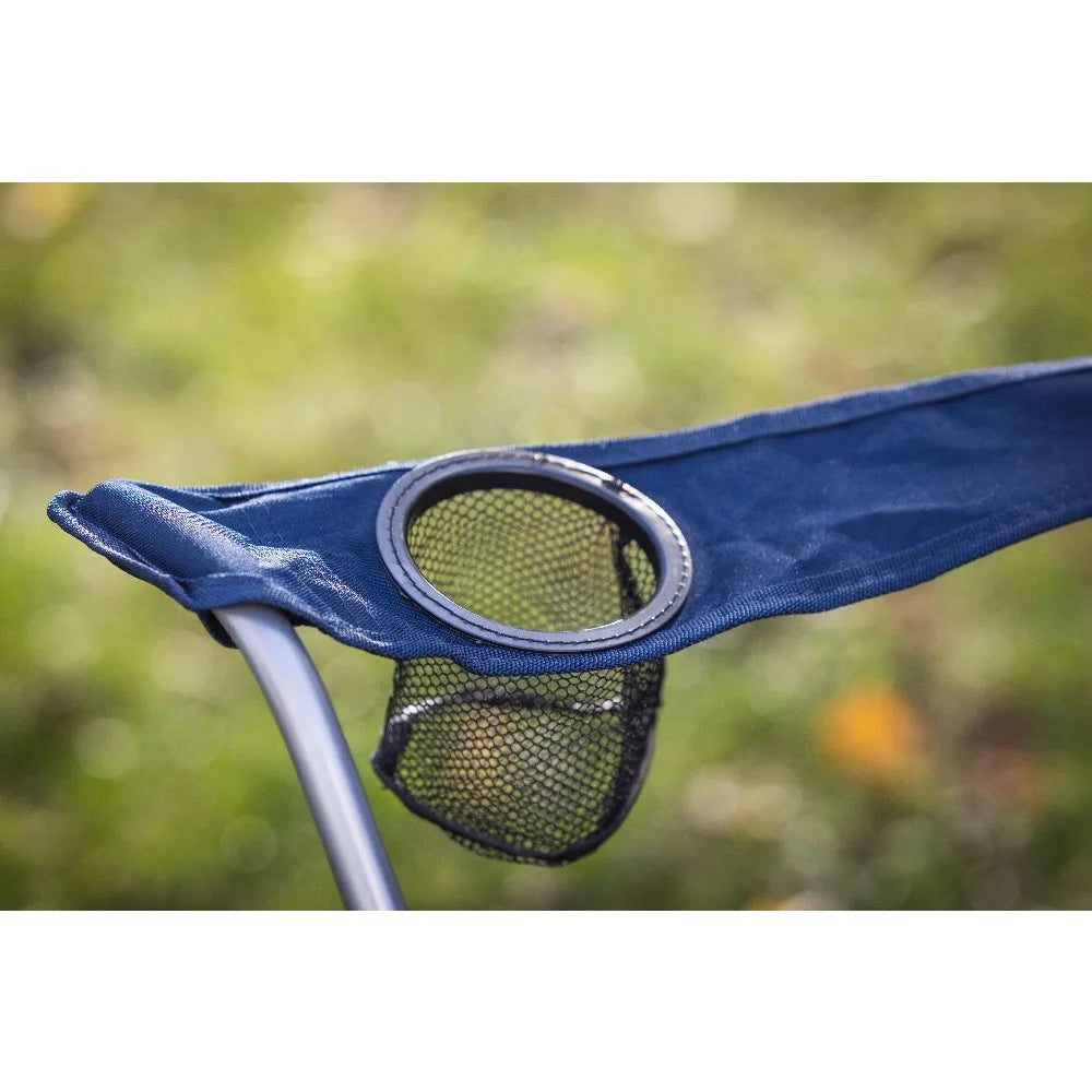Quad Folding Outdoor Camp Chair Adjustable Backrest With Cup Holder