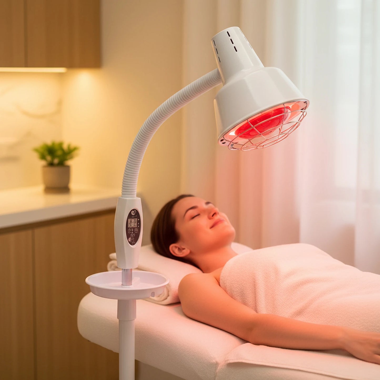 Bymaocar 275W Infrared Heat Lamp Flexible Arm For Joint Relief
