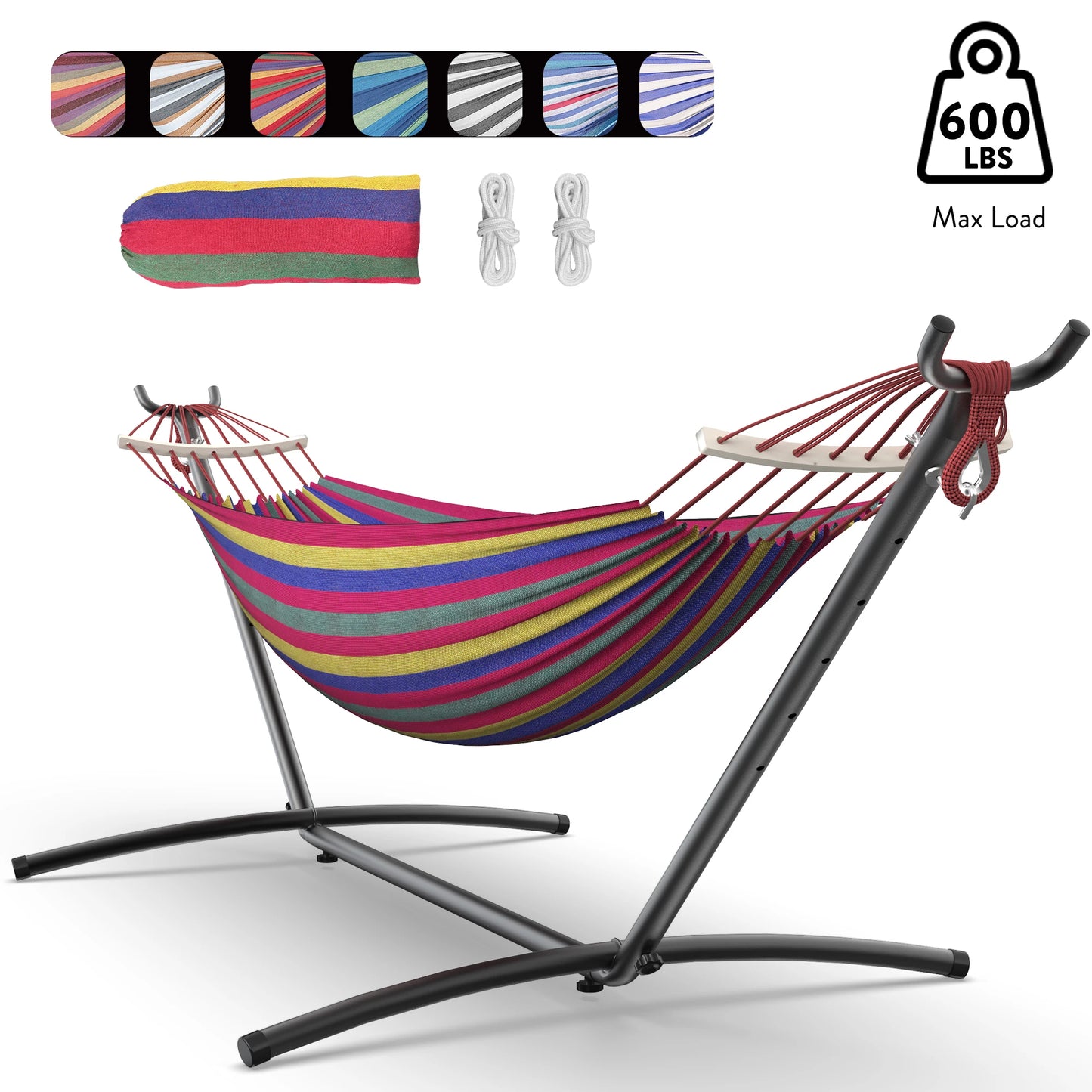 Gyroor Adjustable Stand Hammock 600 Lb Capacity Outdoor Folding Frame