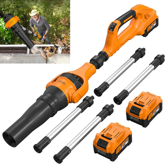 40V Cordless Leaf Blower With Brushless Motor And Two Batteries