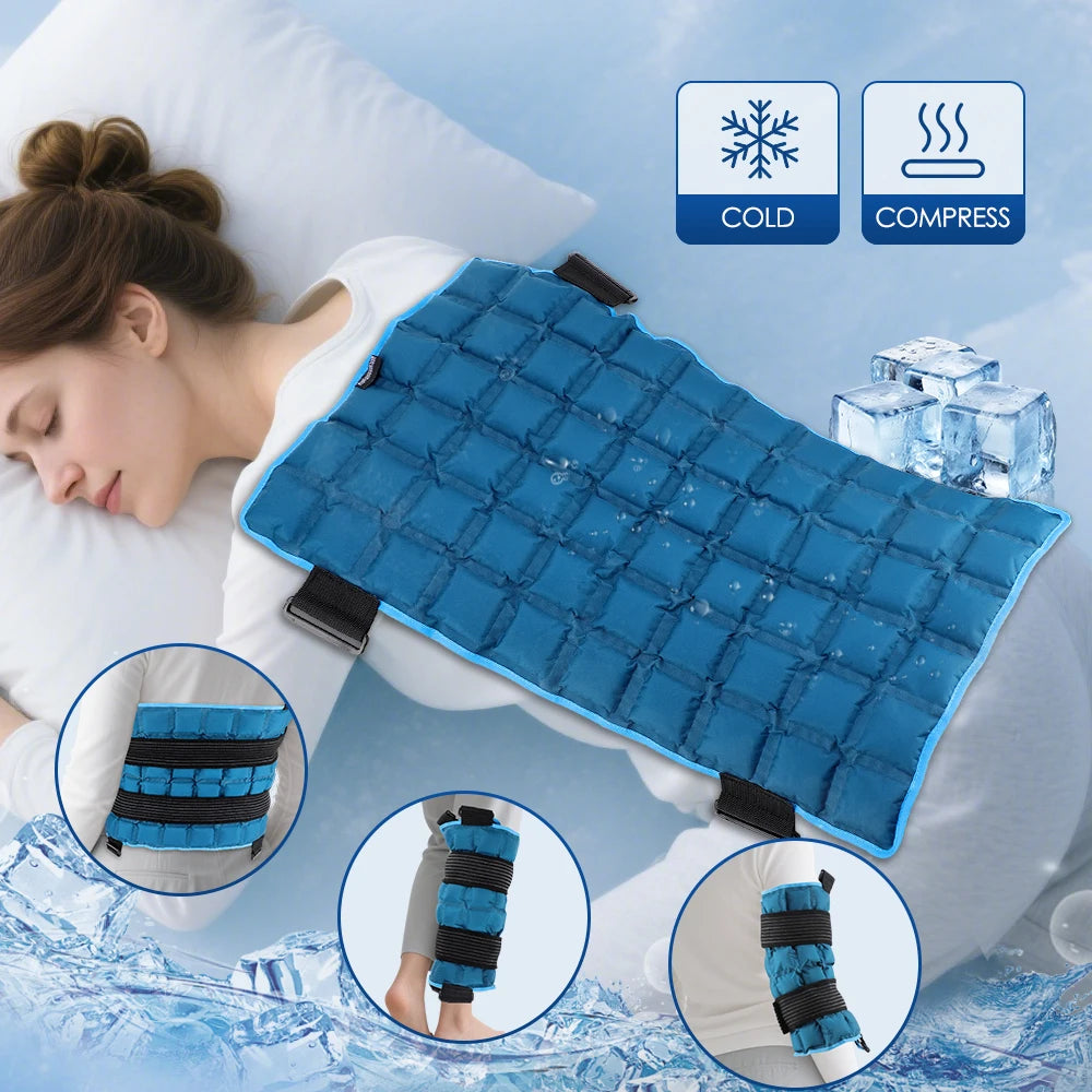 PASTSKY Reusable Hot Cold Wrap For Back Shoulder Knee Leg With Straps