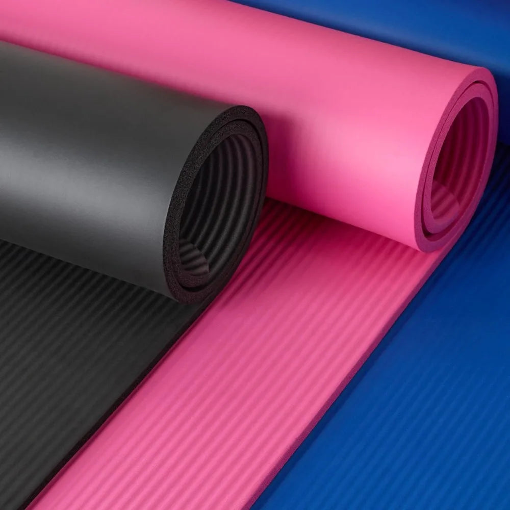 Extra Thick NBR Yoga Mat With Carrying Strap Non Slip