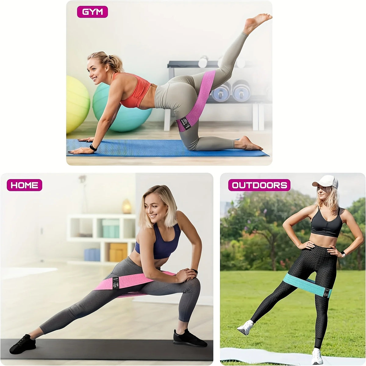Fabric Resistance Bands For Workout Pilates Strength Training