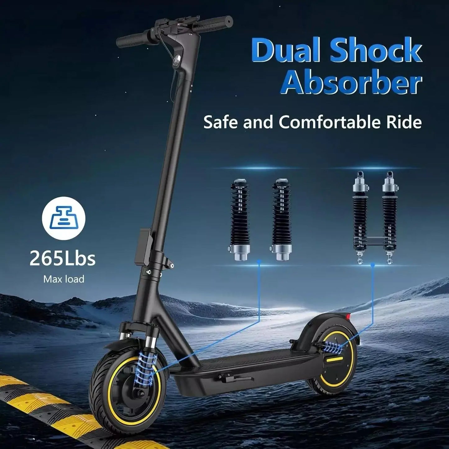 AOVOPRO ESMAX Electric Scooter 500W 22mph Folding Shock Absorbing