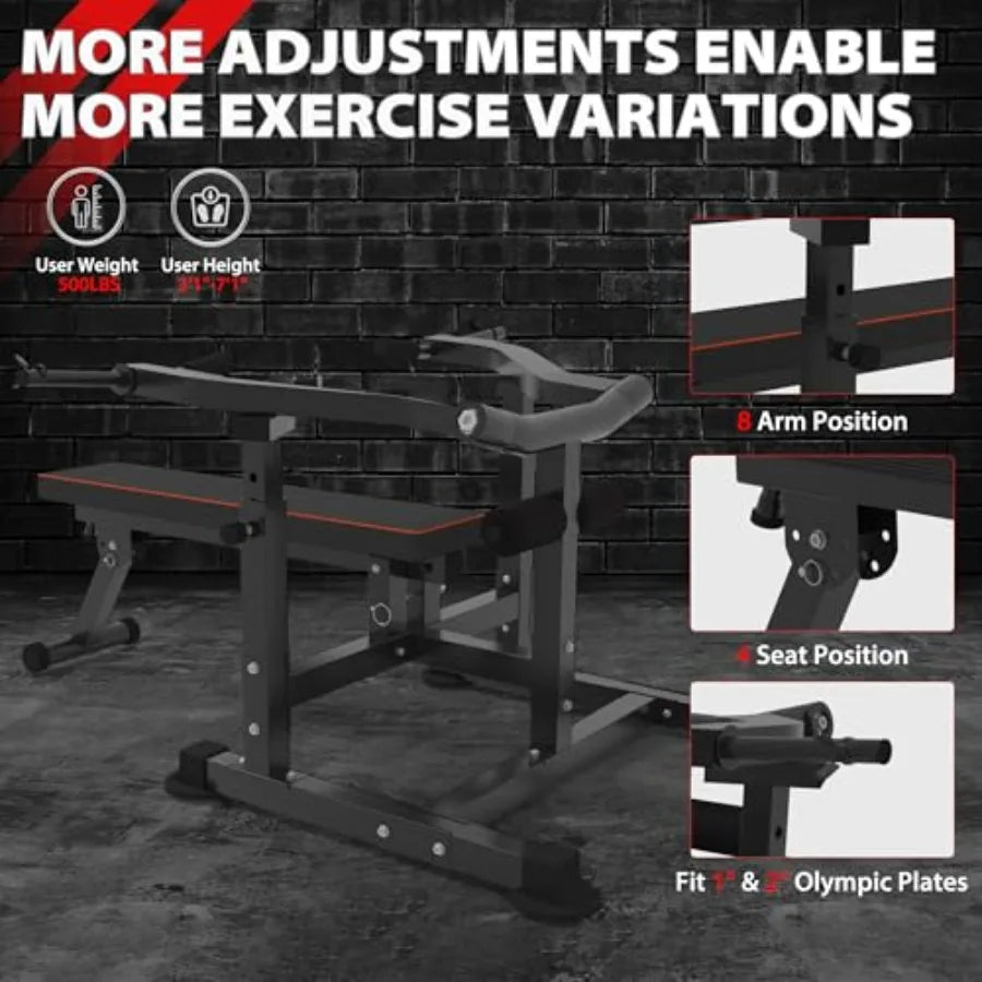 Adjustable Chest Press Bench With Independent Converging Arms