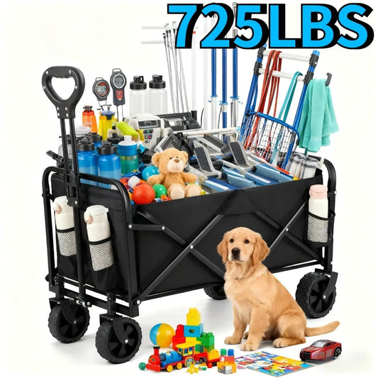 Collapsible Wagon Cart With All Terrain Wheels For Beach Camping