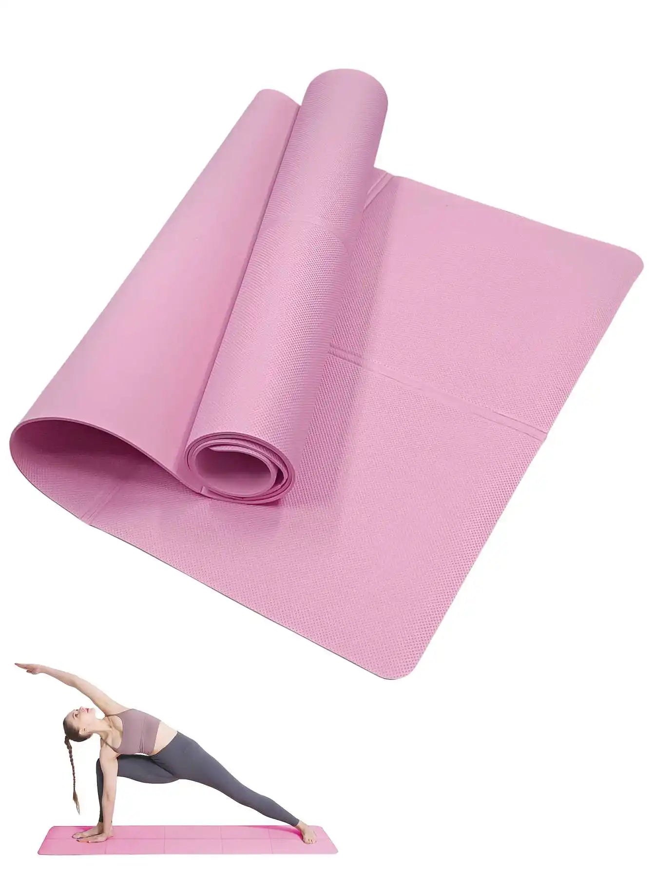 Yoga Mat Non Slip Fitness Pad for Home Gym Travel