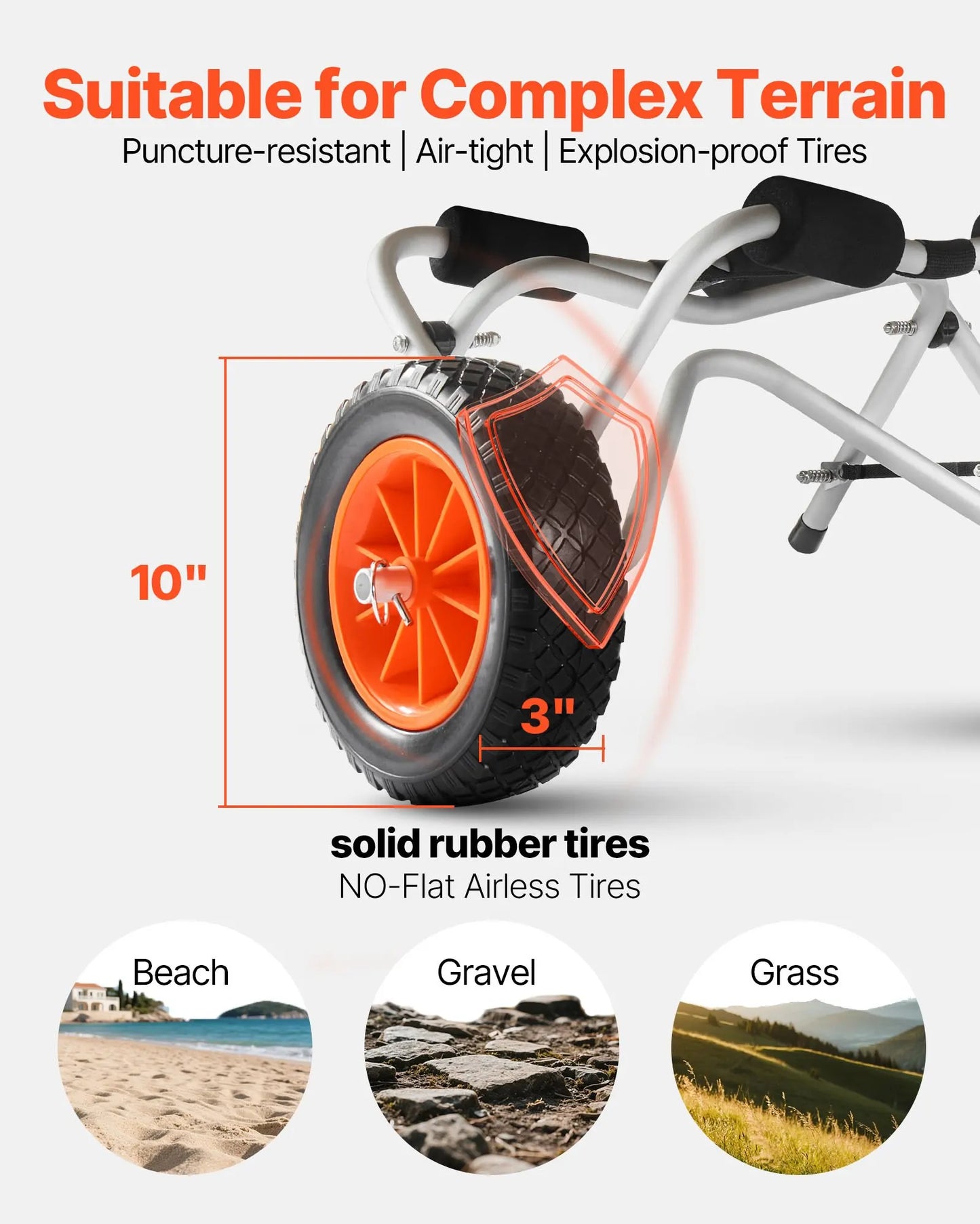 Kayak Cart For Kayaks And Paddle Boards Foldable 250 Lbs