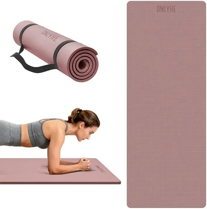 Extra Thick 8-Millimeter Yoga Mat TPE Anti Slip For Travel