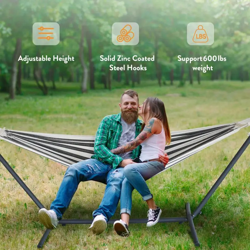 Gyroor Adjustable Stand Hammock 600 Lb Capacity Outdoor Folding Frame